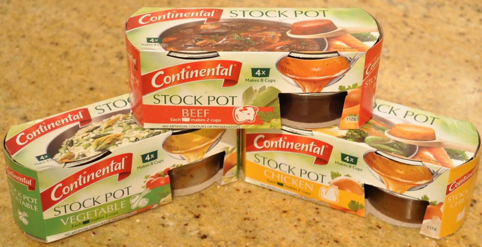 Quick vegetarian noodle soup Continental stock pots Claire K Creations