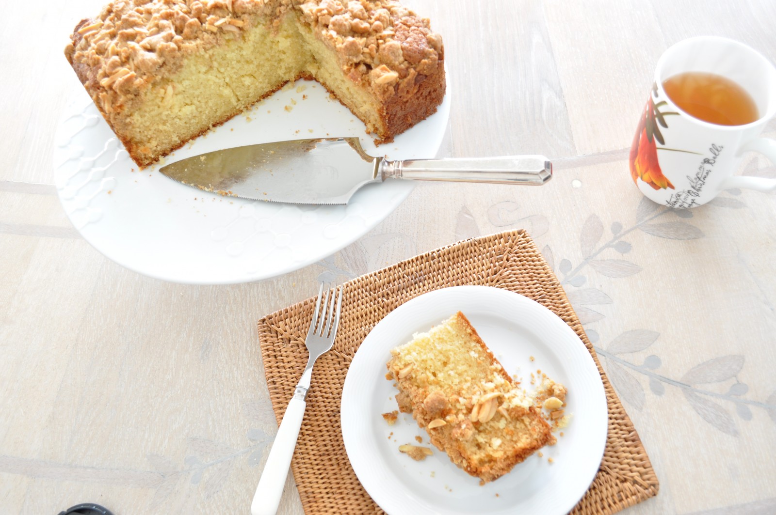 Almond and cinnamon coffee cake Claire K Creations