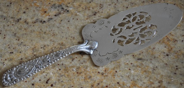 Antique silver cake slice