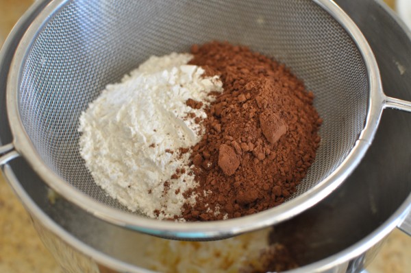 Flour, cocoa and milk