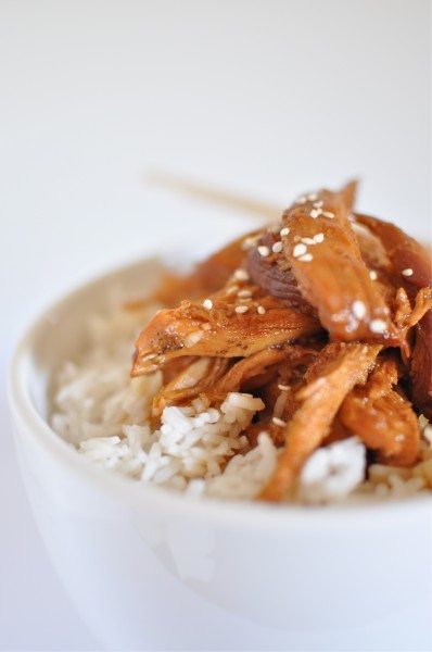 Chicken teriyaki in the slow cooker
