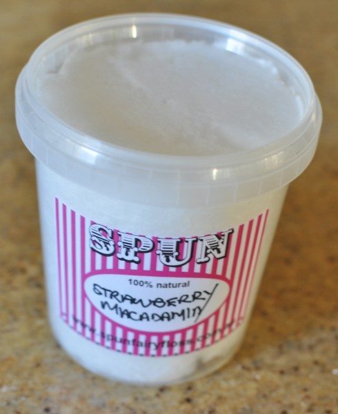 Strawberry and macadmia fairy floss