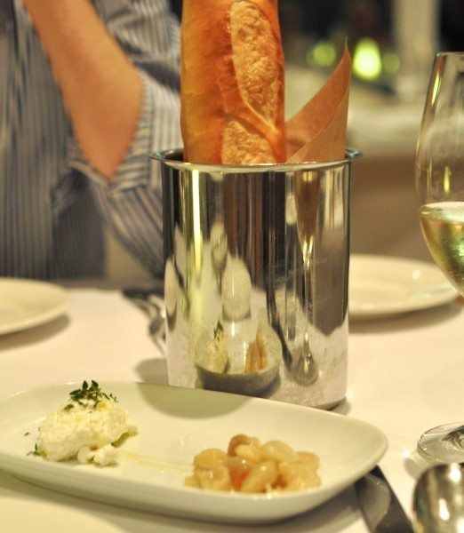 French baguette with Charella Dairy goats curd, confit garlic, thyme $10.50
