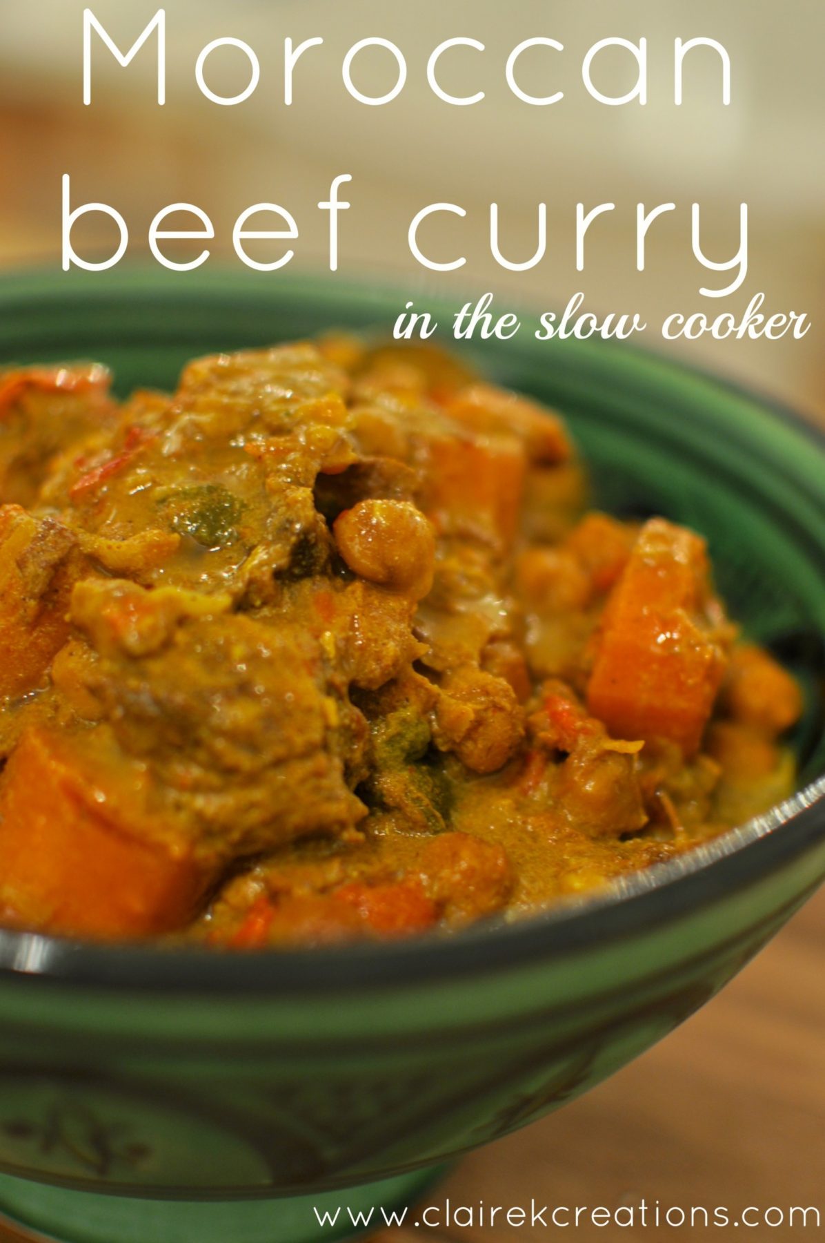 Moroccan beef curry in the slow cooker Claire K Creations