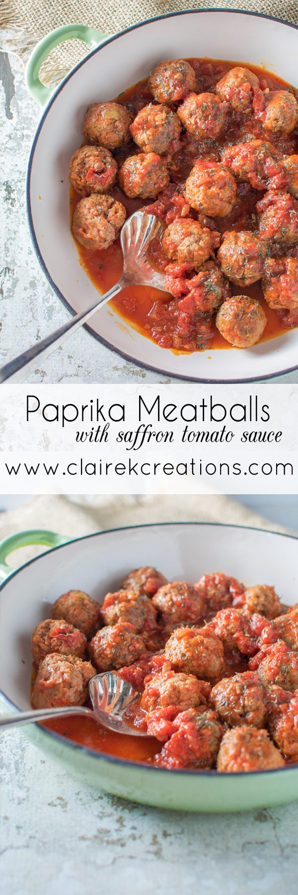 Paprika meatballs in saffron tomato sauce Claire K Creations