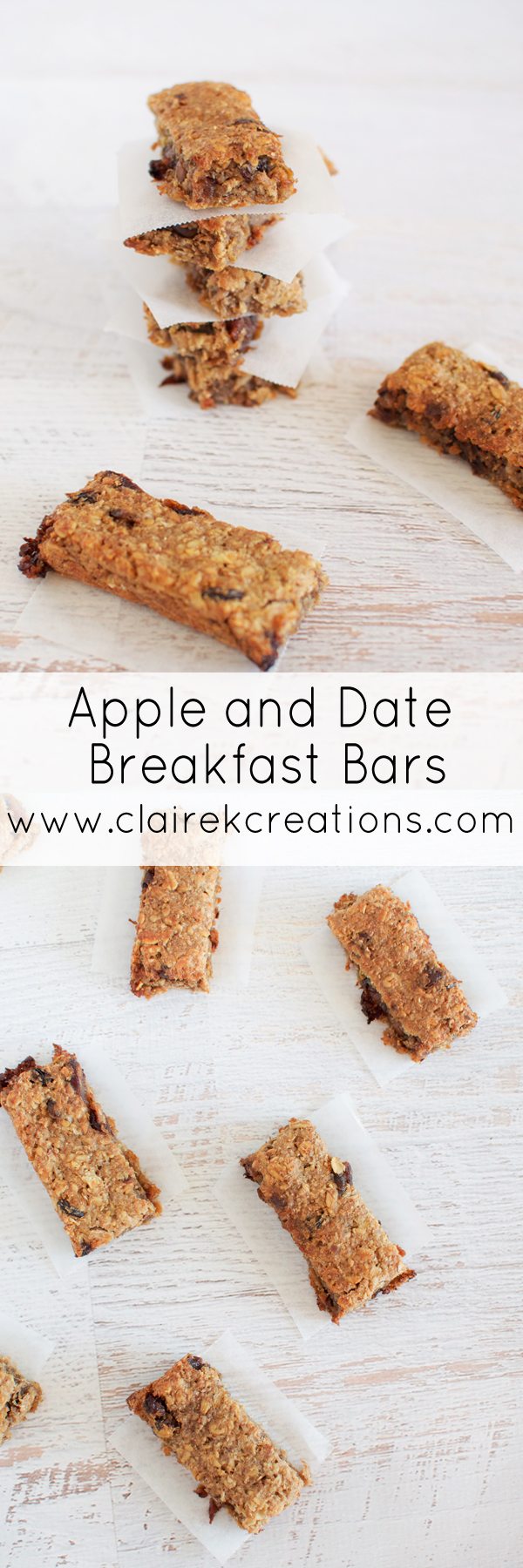 Apple and date breakfast bars via