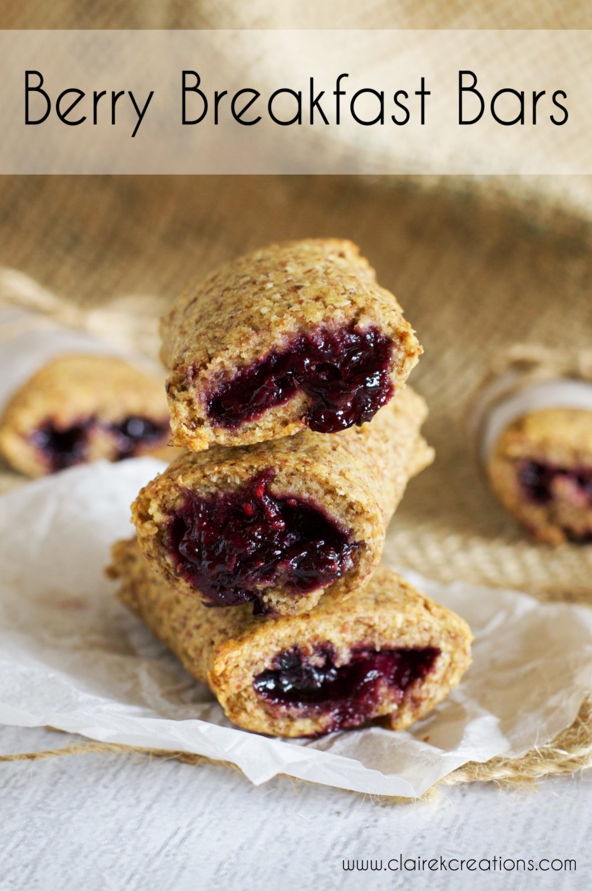 Berry breakfast bars Claire K Creations