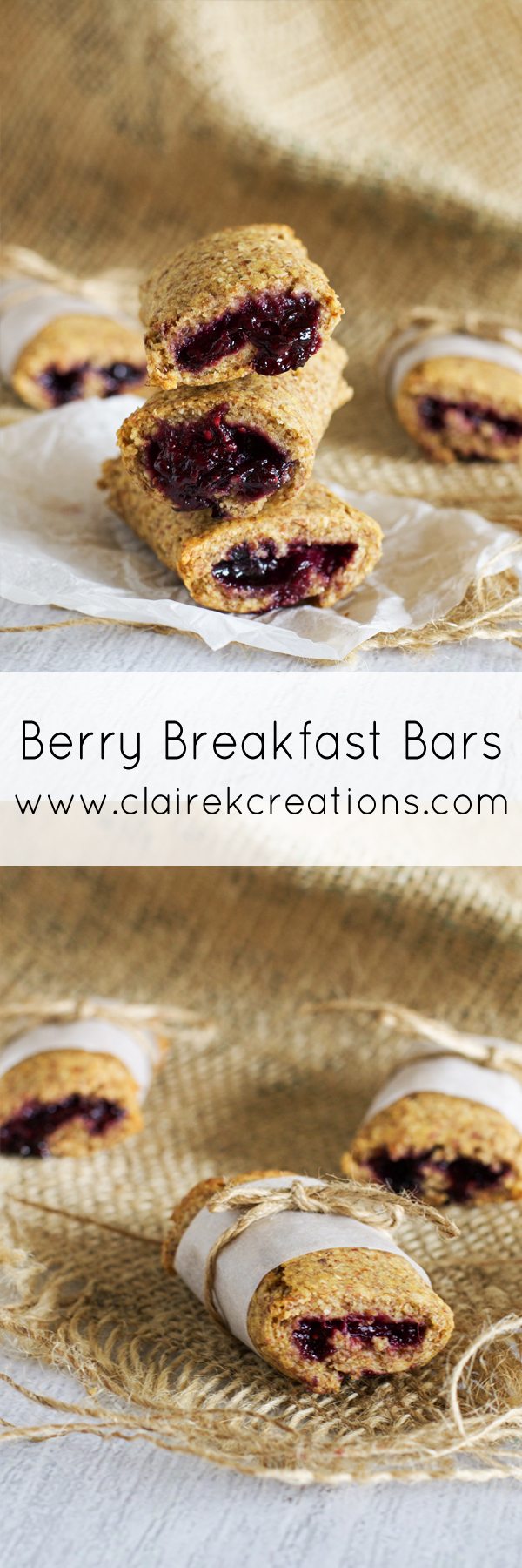 Berry breakfast bars Claire K Creations