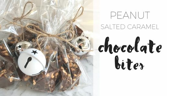 Peanut salted caramel chocolate bites