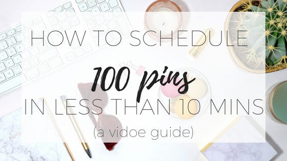 Pinterest can be a great source of traffic to your website but scheduling posts can be time consuming. In this post I'm going to show you how to schedule 100 pins in less than 10 minutes.