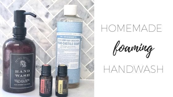 homemade foaming hand wash using doTERRA essential oils