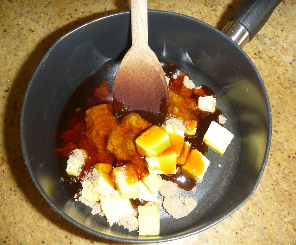 P1020979 Mixing the butter, sugar and golden syrup to make make the best ever gingerbread