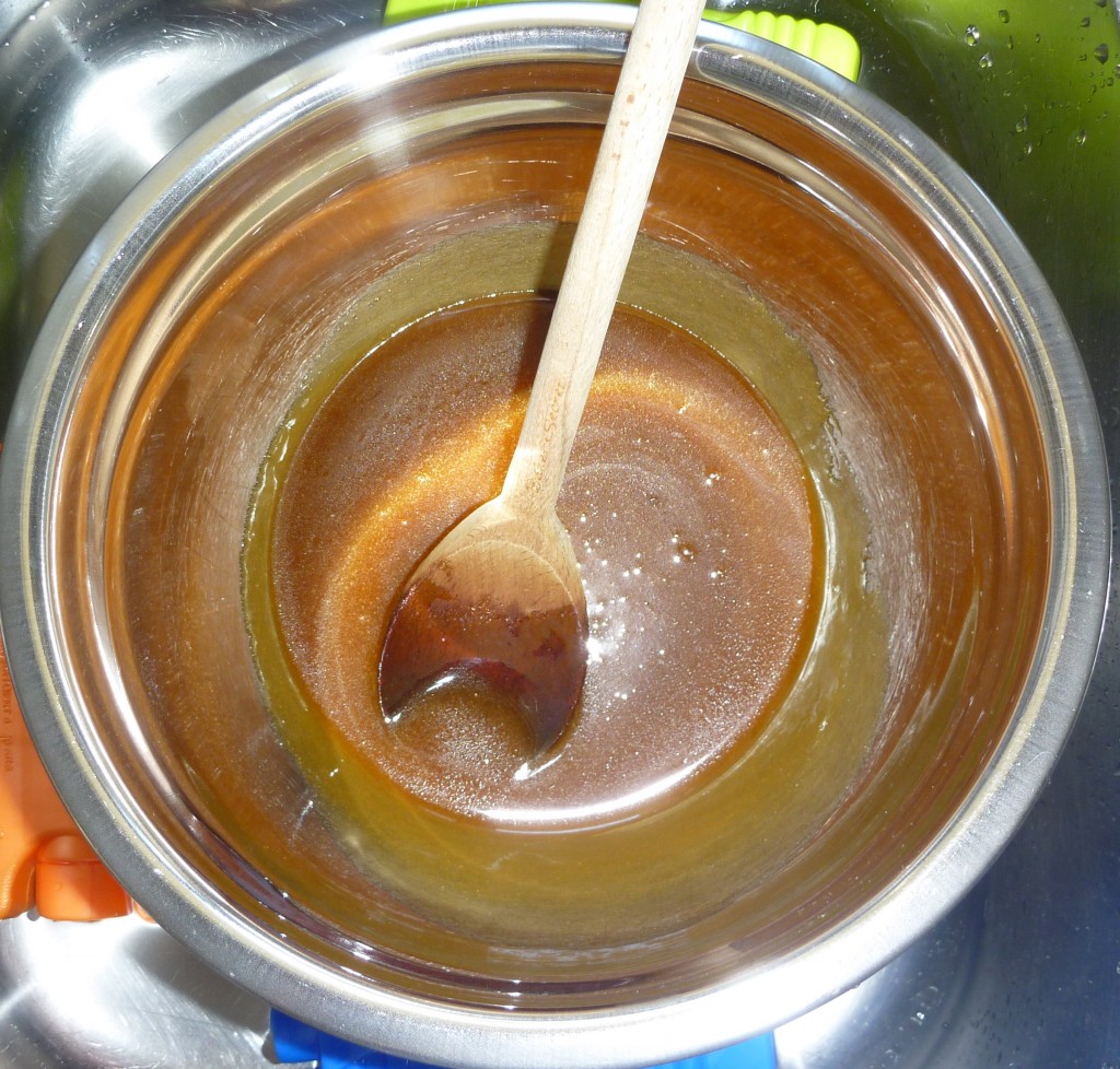 P1020982 Cooling the gingerbread ingredients.