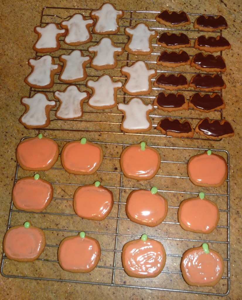 P1030029 Gingerbread icing drying