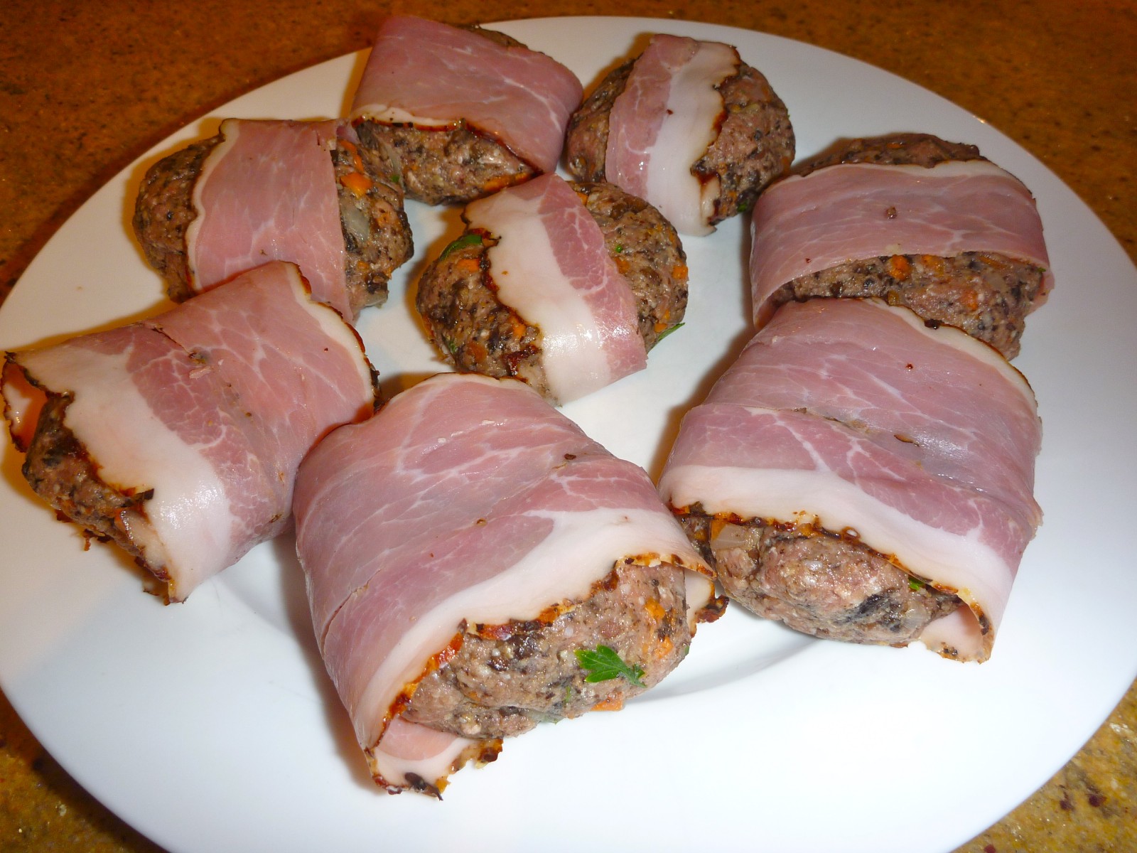 Beef and Bacon Rissoles Claire K Creations