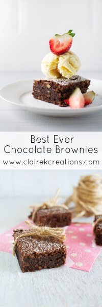 Best Ever Chocolate Brownie via www.clairekcreations.com