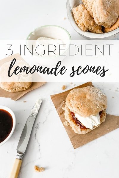 3 ingredient scones (aka lemonade scones)