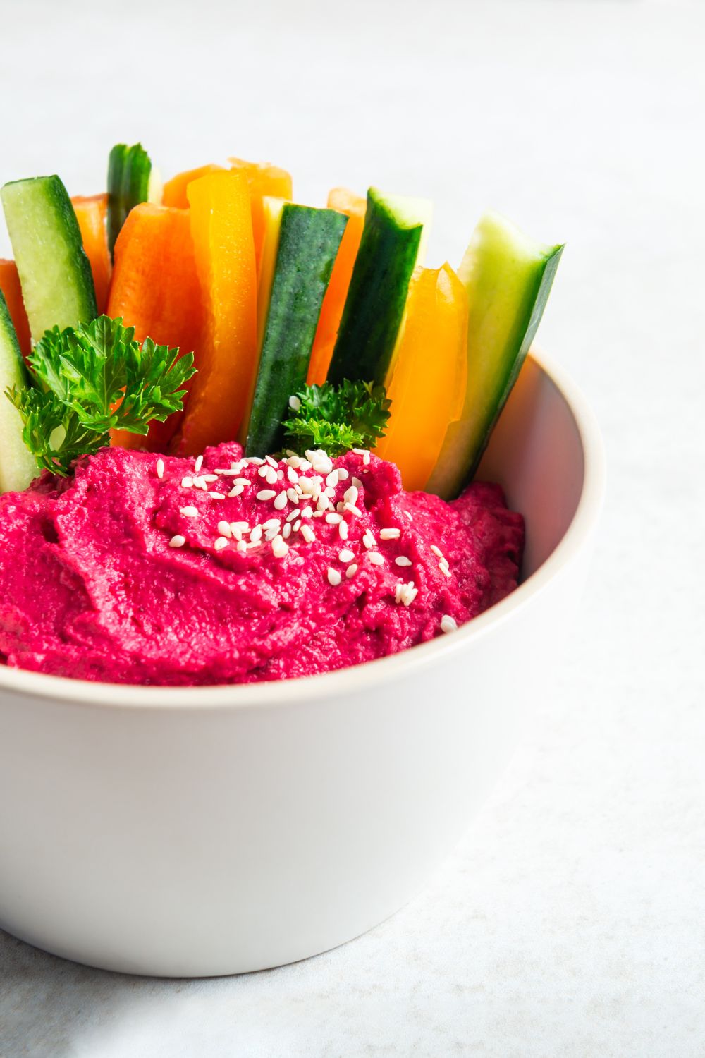 Beetroot hummus - simple recipe for hummus made with roasted beets