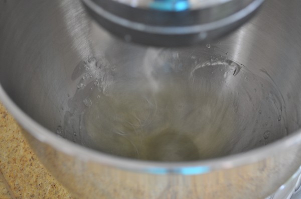 Whisking egg whites