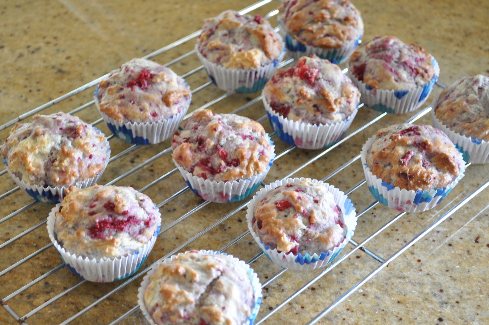 Raspberry ricotta lowcalorie muffins Claire K Creations