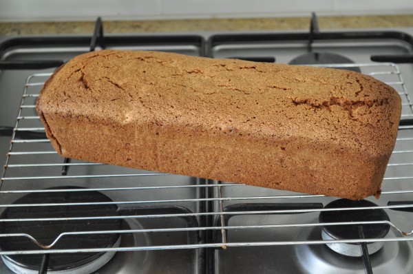 Banana bread cooling