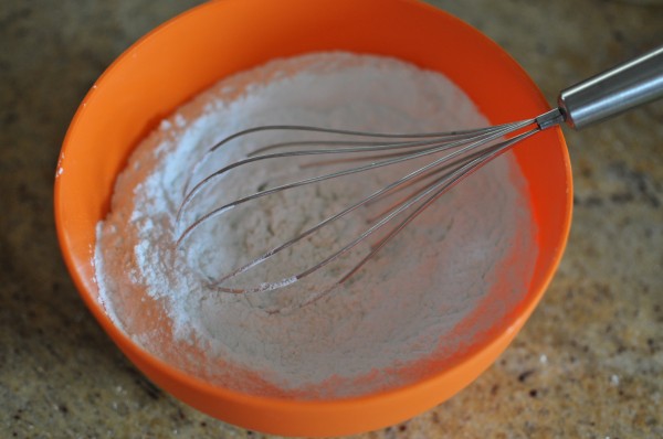 Whisking the dry ingredients