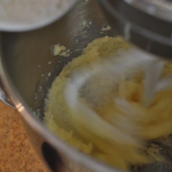 Combining ingredients for Sante biscuits