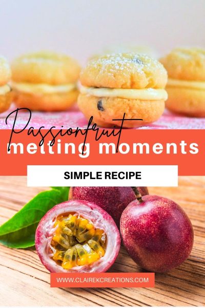 Easy passionfruit melting moments recipe - sandwich shortbread biscuits