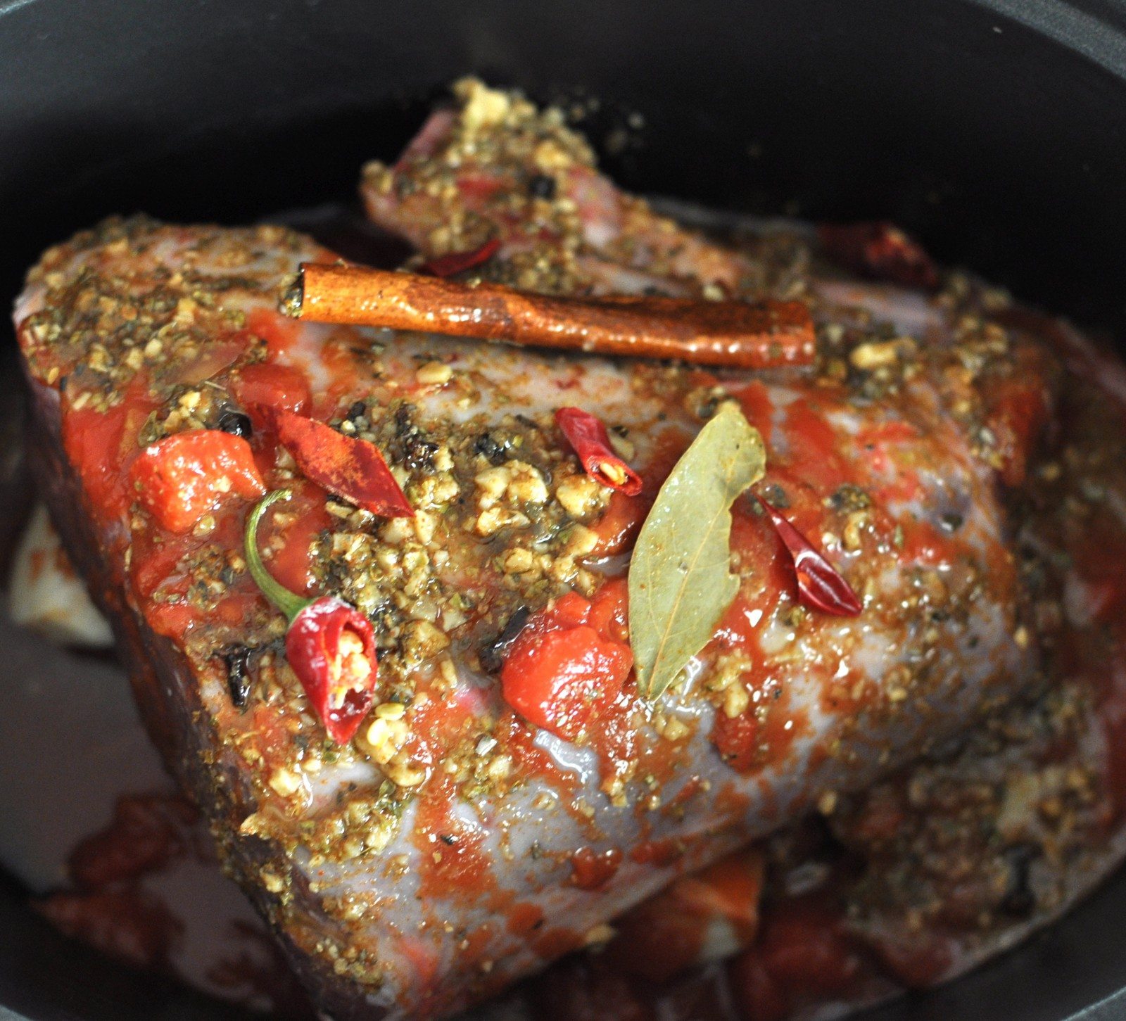 Slow cooker Mexican leg of lamb (perfect for tacos)
