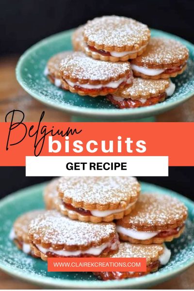 Belgium biscuits recipe (jam filled iced cookies)