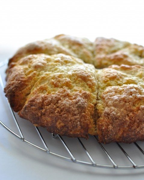Giant cinnamon streusal scone