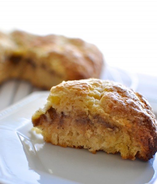 Giant cinnamon streusal scone