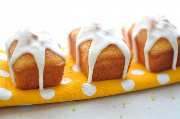 Mini Madeira loaf cakes with lemon drizzle