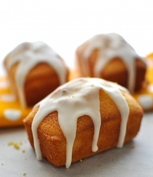Mini Madeira loaf cakes with lemon drizzle