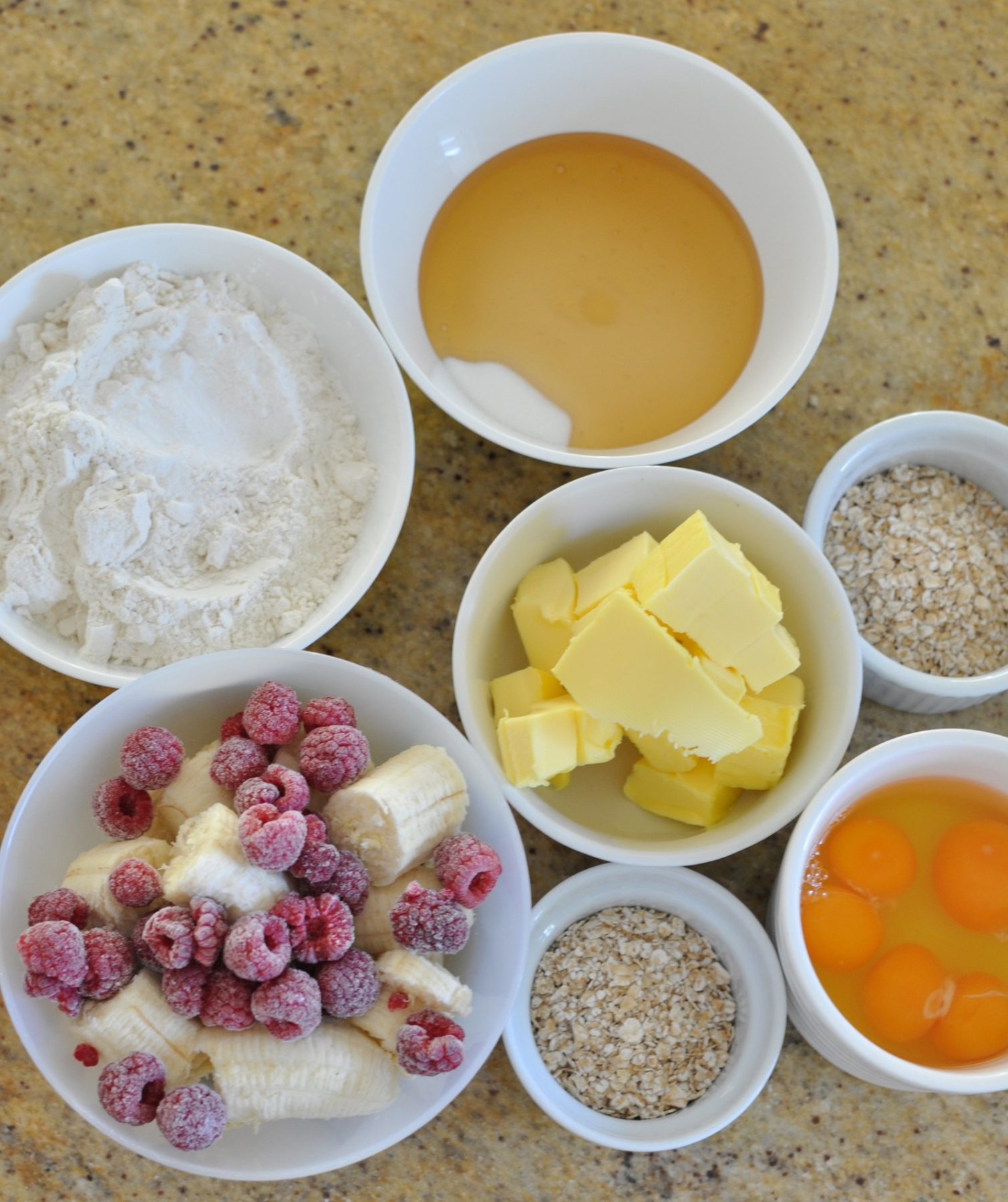 Raspberry and honey oat banana bread Claire K Creations