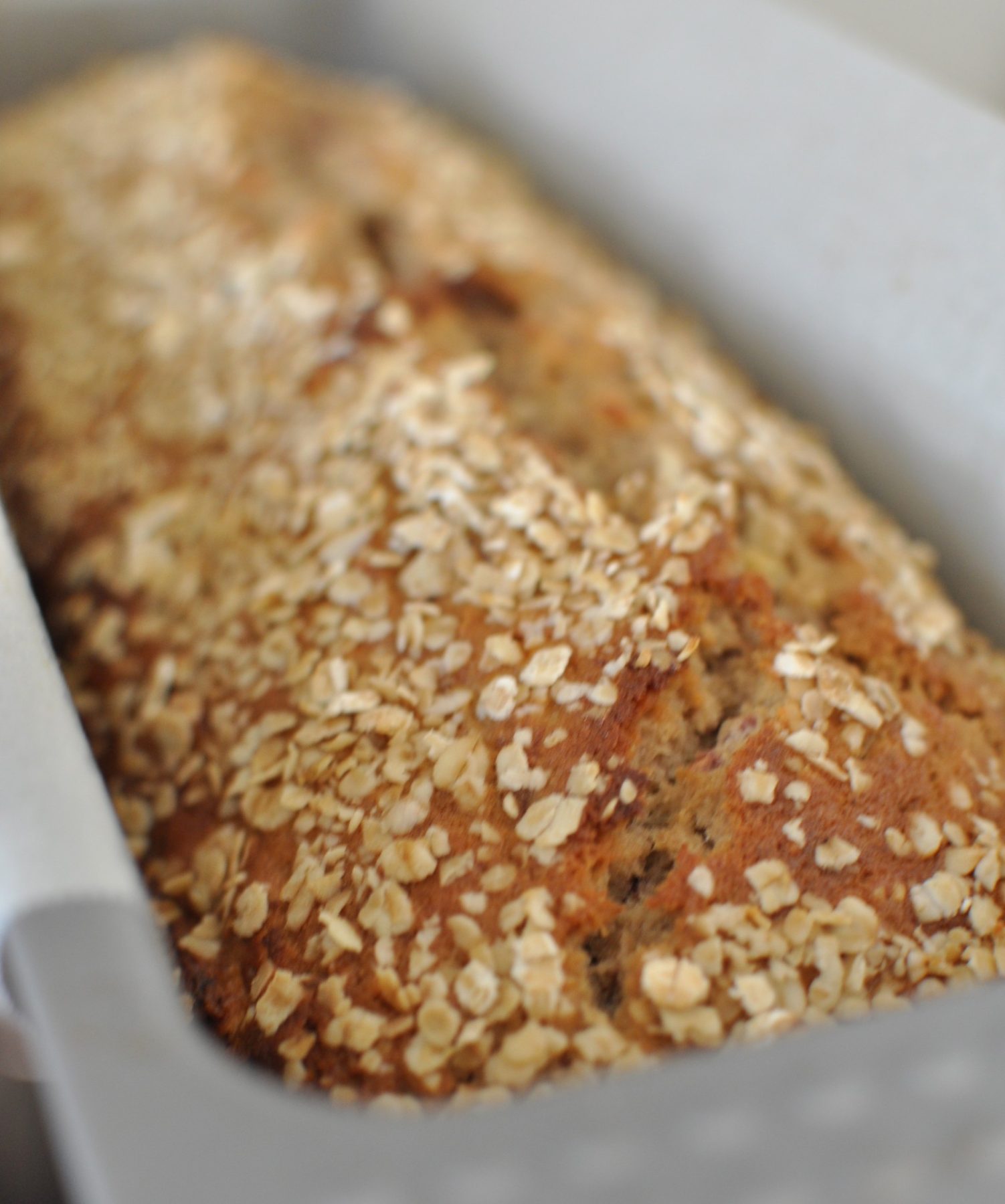 Raspberry and honey oat banana bread Claire K Creations