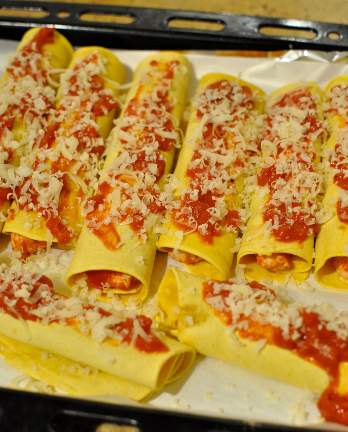 Homemade chicken enchiladas from scratch