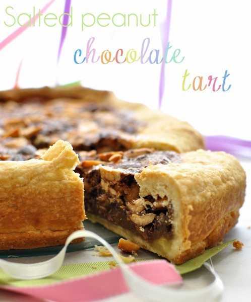 Salted peanut chocolate tart
