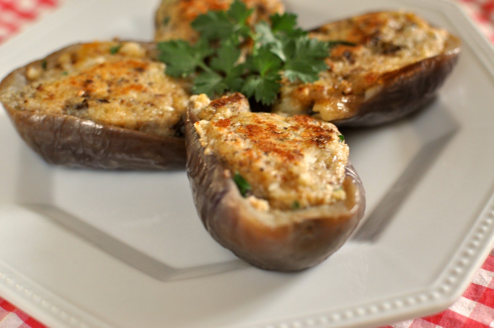 Melanzane ripiene (stuffed eggplant) - Claire K Creations