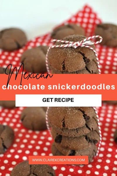Mexican chocolate snickerdoodles (hot chocolate cookies)