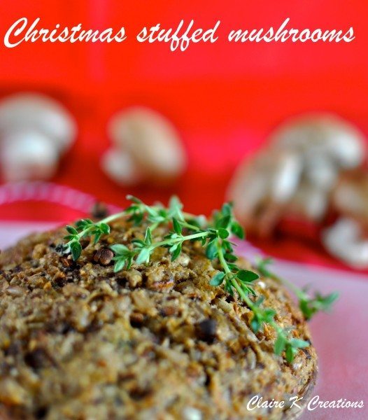 Christmas stuffed mushrooms