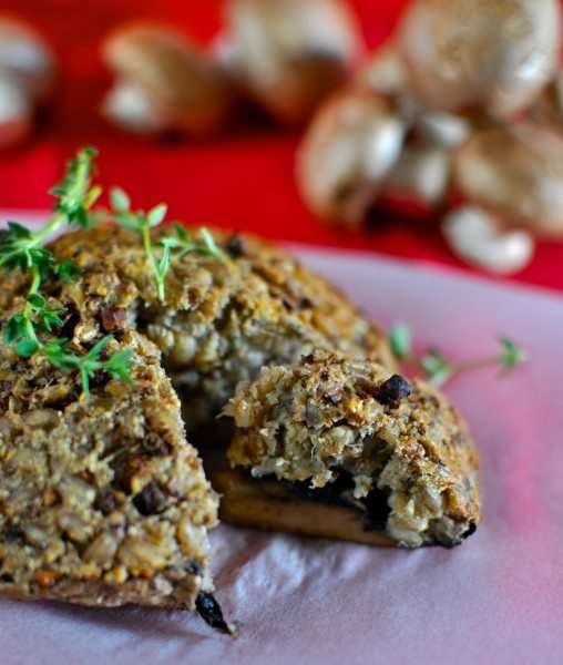 Christmas stuffed mushrooms