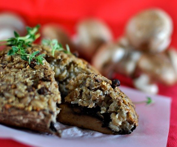 Christmas stuffed mushrooms