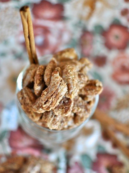 Cinnamon sugar coated pecans