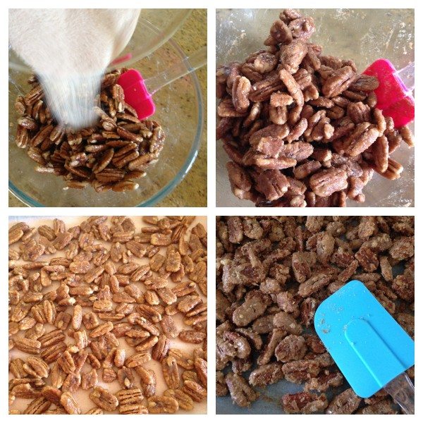 Making cinnamon roasted pecans