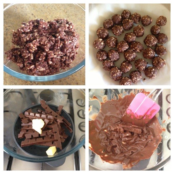 Rolling the truffles