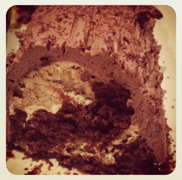 Chocolate ripple log