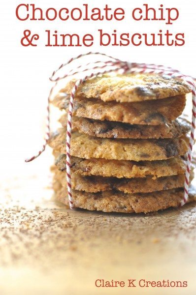 Chocolate chip & lime biscuits