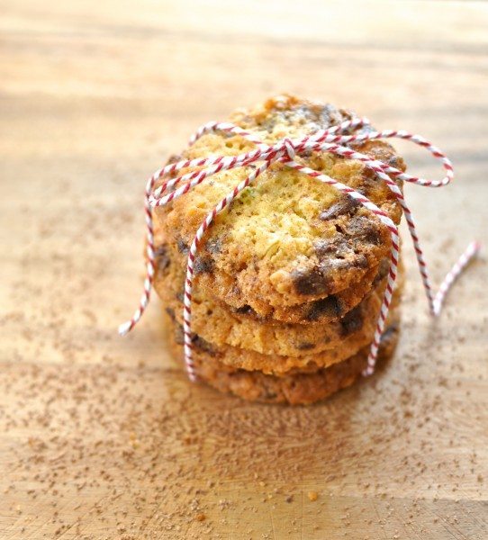 Chocolate chip and lime biscuits
