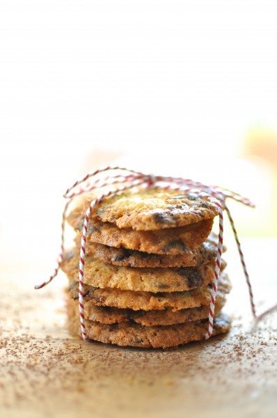 Chocolate chip and lime biscuits